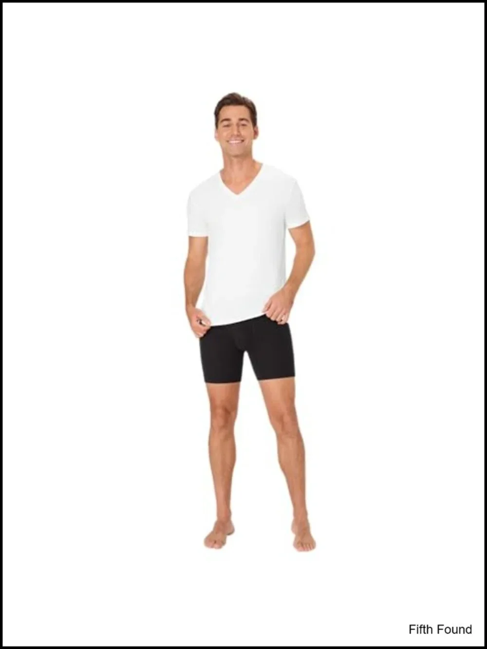 Men's V-Neck Undershirts 3-Pack Stretch Cotton Moisture Wicking